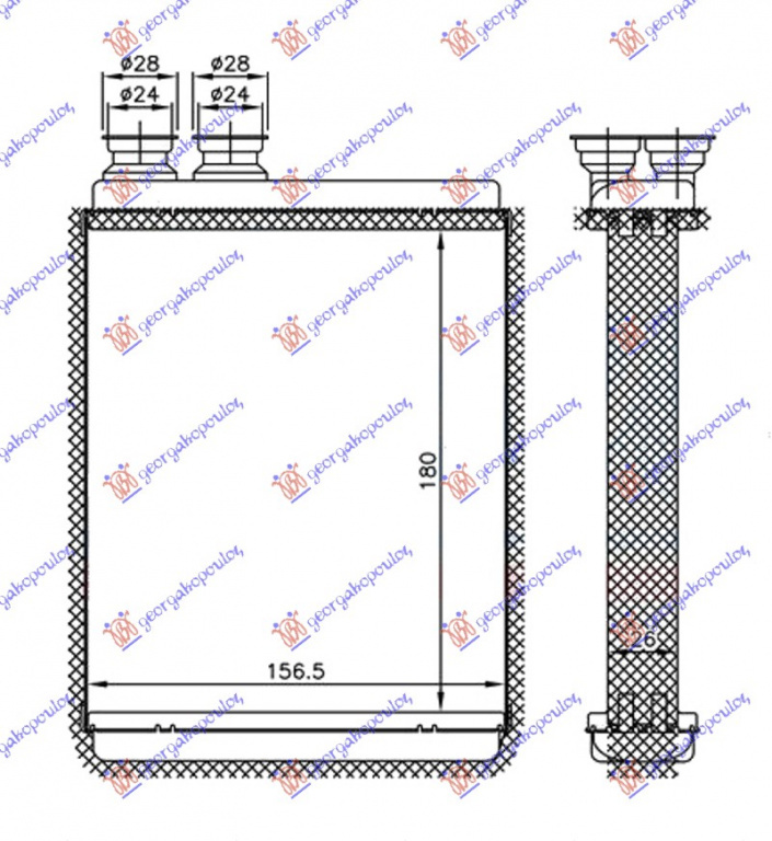 Calorifer Caldura - Citroen C3 2010 , 6448.V3
