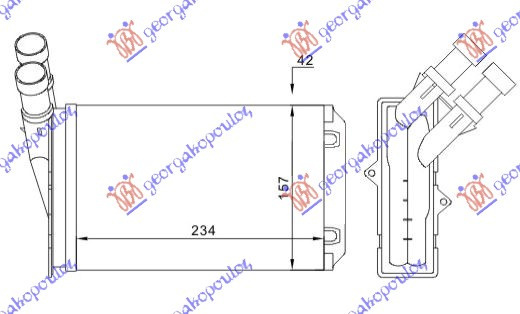 Calorifer Caldura - Citroen Xsara 1997 , 644878