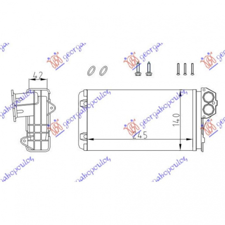 Calorifer Caldura - Citroen Xsara Picasso 1999 , 6448g3