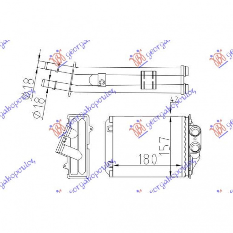 Calorifer Caldura - Fiat 500 2007 , 77362540