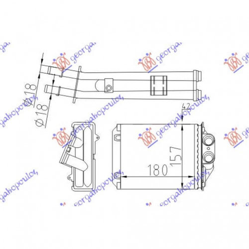 Calorifer Caldura - Fiat 500 2007 , 77362540