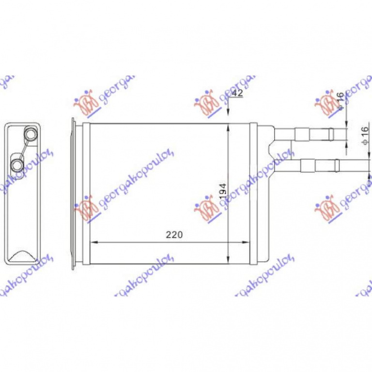 Calorifer Caldura - Fiat Ducato 1994 , 644893