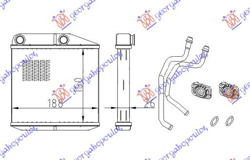 Calorifer Caldura - Fiat Grande Punto 2005 , 55702423