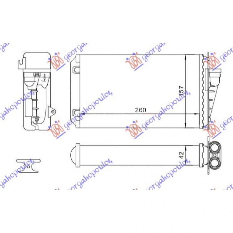 Calorifer Caldura - Fiat Marea 1996 , 71714180