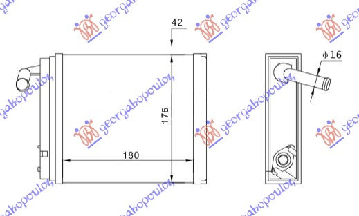 Calorifer Caldura - Fiat Panda 1982 , 7548934