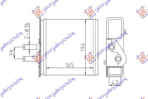 Calorifer Caldura - Fiat Punto 1995 , 46721212