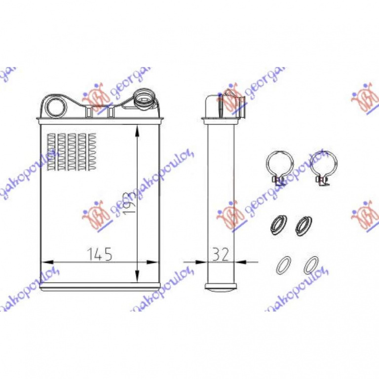 Calorifer Caldura - Fiat Punto 2003 , 46770806