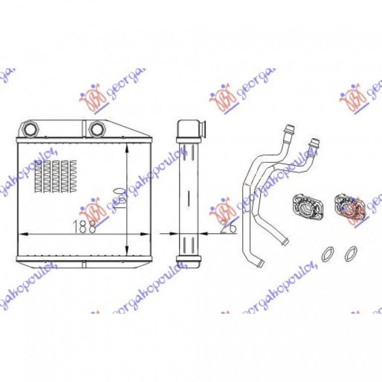 Calorifer Caldura - Fiat Punto Evo 2009 , 55702423