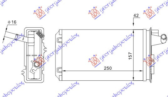 Calorifer Caldura - Fiat Tempra 1990 , 7754068