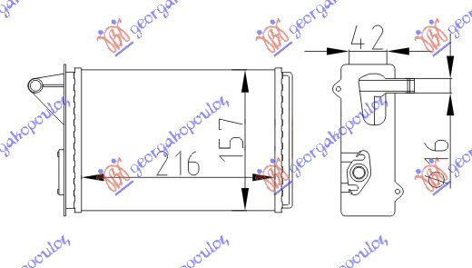 Calorifer Caldura - Fiat Uno 1983 , 7754055