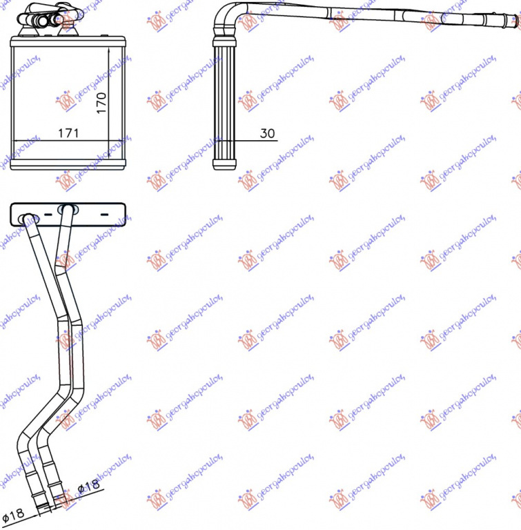 Calorifer Caldura - Ford Fiesta 2008 , 1743436