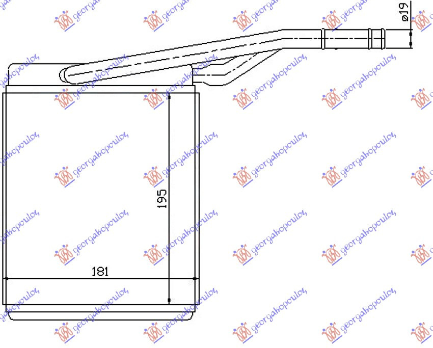 Calorifer Caldura - Ford Focus 1998 , Xs4h18476ab,1066373