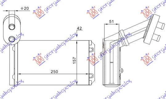 Calorifer Caldura - Ford Galaxy 1995 , 7m1819030b