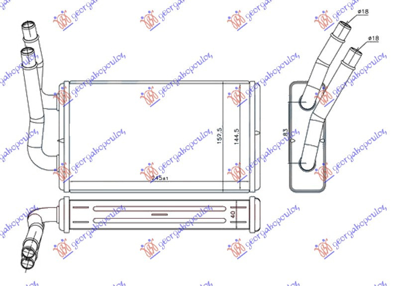 Calorifer Caldura - Ford Transit 2006 , 1406321