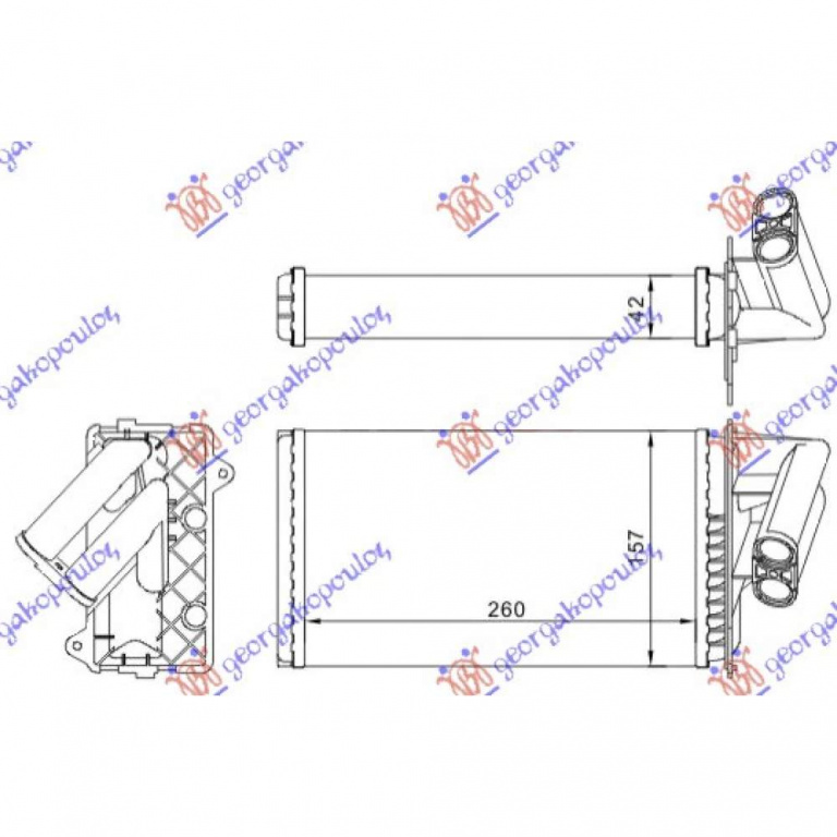 Calorifer Caldura - Ford Transit Connect 2010 , Xs4h18476ab,1066373