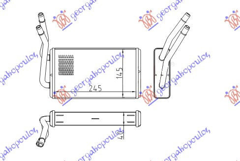 Calorifer Caldura - Ford Transit2000 2001 , 4042575