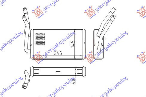 Calorifer Caldura - Ford Transit2000 2001 , 4042575