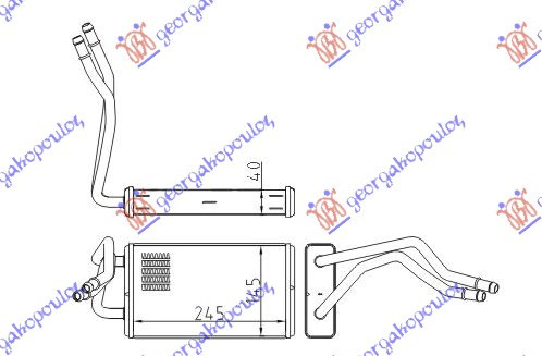 Calorifer Caldura - Ford Transit2000 2001 , 4042576