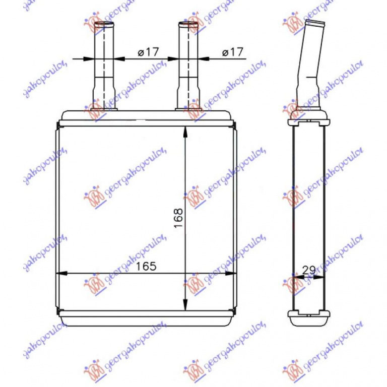 Calorifer Caldura - Hyundai Accent L/B 1994 , 97221-22000