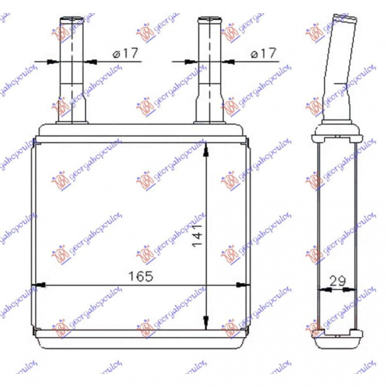 Calorifer Caldura - Hyundai Atos Prime 1999 , 9712302000