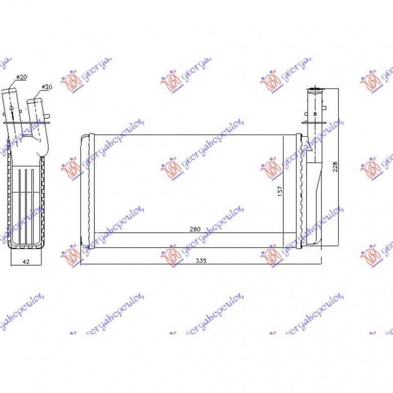 Calorifer Caldura - Hyundai Atos Prime 2003 , 9712302000