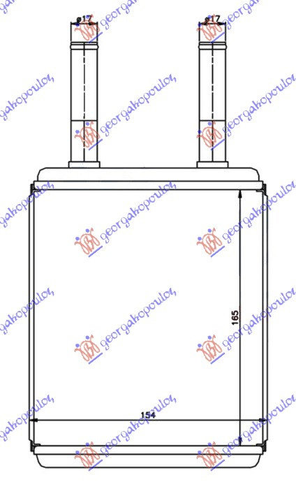 Calorifer Caldura - Hyundai Lantra 1990 , 9712324001