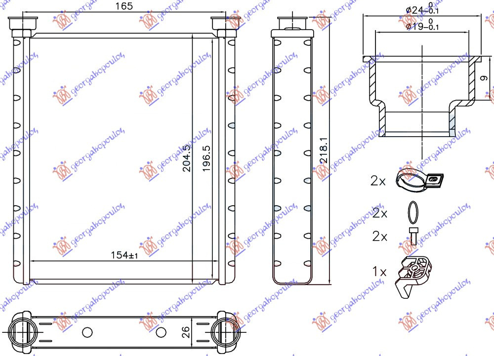 Calorifer Caldura - Mercedes A Class (W176) 2012 , 2468300161