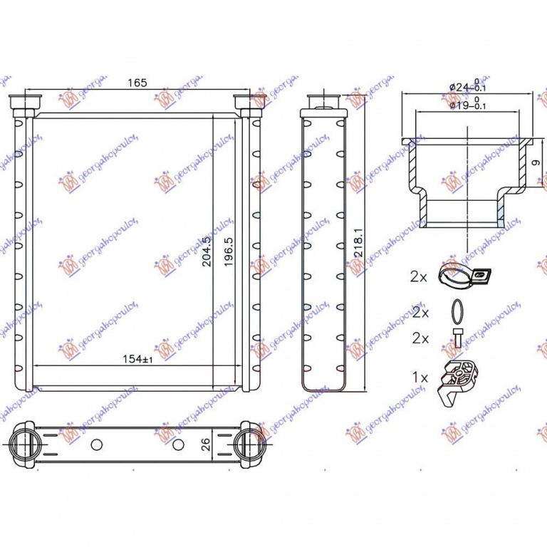 Calorifer Caldura - Mercedes A Class (W176) 2012 , 2468300161