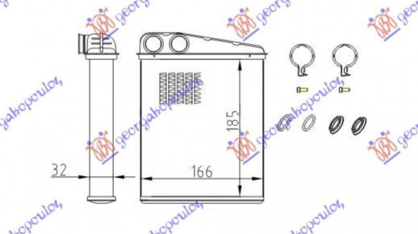 Calorifer Caldura - Mercedes B Class (W245) 2006 , 64113422666