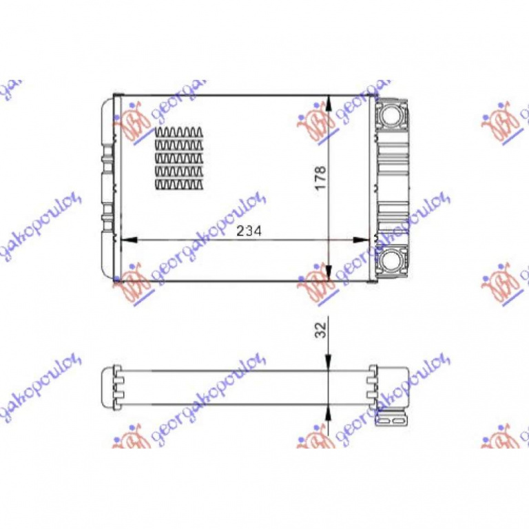 Calorifer Caldura - Mercedes C Class (W203) Sdn/S.W. 2003 , 2038300161