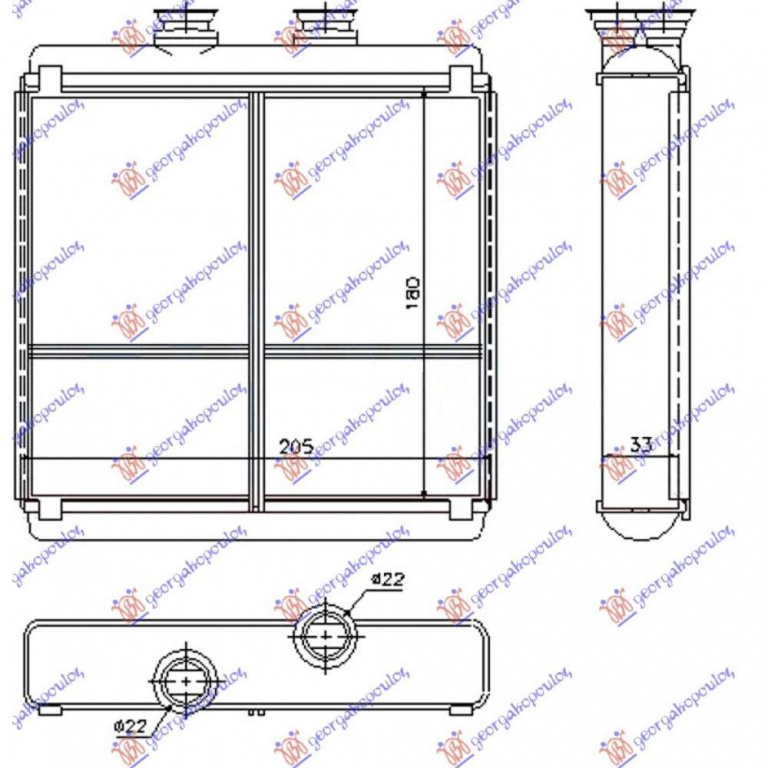 Calorifer Caldura - Mercedes C Class (W204)2011 2012 , 2048300061
