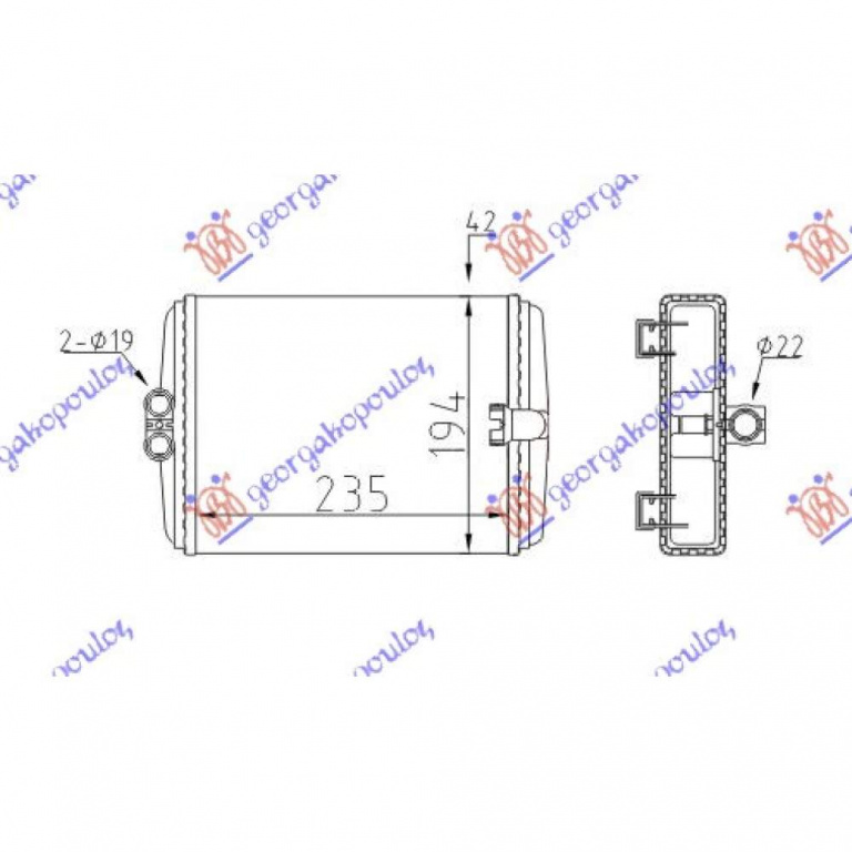 Calorifer Caldura - Mercedes E Class (W210) 1999 , 2208300261
