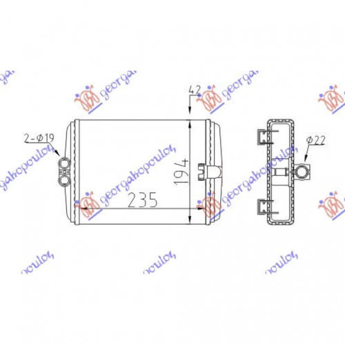 Calorifer Caldura - Mercedes S Class (W220) 1998 , 2208300261