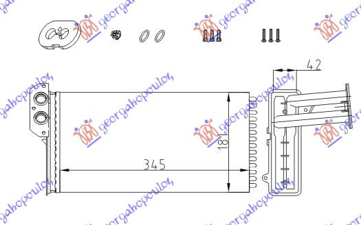 Calorifer Caldura - Mercedes Sprinter 208-416 (W901-905) 1995 , 2d0819031