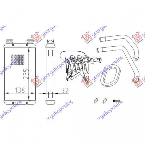 Calorifer Caldura - Nissan Interstar 2002 , 7701205584