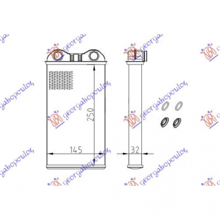 Calorifer Caldura - Nissan Primastar 1996 , 4409453