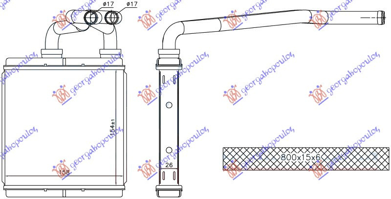 Calorifer Caldura - Opel Agila 2008 , 4710155