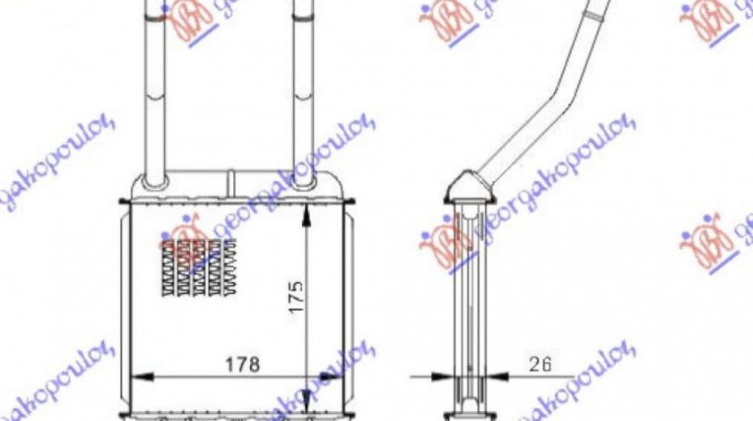 Calorifer Caldura - Opel Astra F 1995 , 1618004