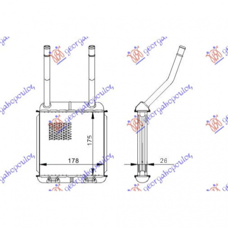 Calorifer Caldura - Opel Astra F 1995 , 1806115