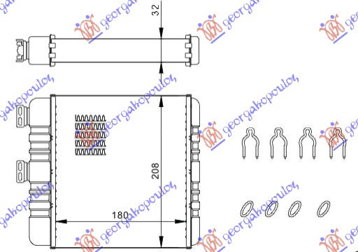 Calorifer Caldura - Opel Astra G 1998 , 9117283