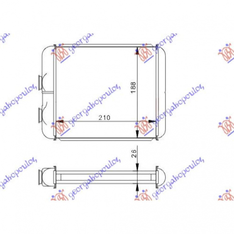 Calorifer Caldura - Opel Astra H 2004 , 1618134