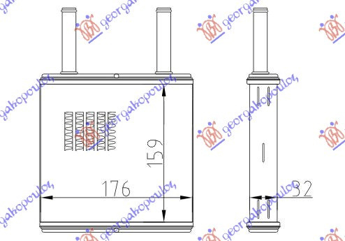 Calorifer Caldura - Opel Corsa A 1985 , 1302108