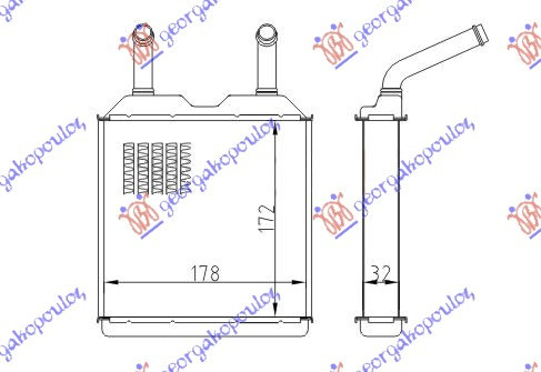 Calorifer Caldura - Opel Kadett E 1985 , 1806110