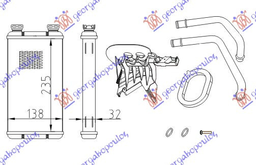 Calorifer Caldura - Opel Movano1998 1999 , 7701207992