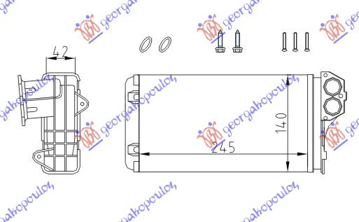 Calorifer Caldura - Peugeot 206 98 1999 , 6448g3