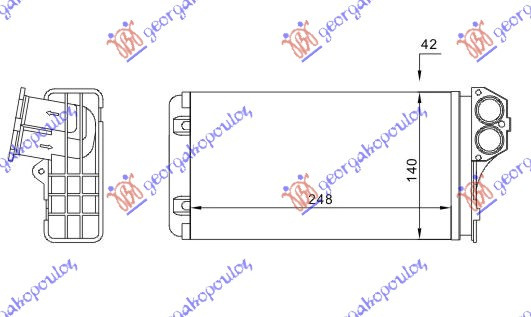 Calorifer Caldura - Peugeot 307 2001 , 6448k0