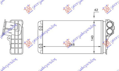 Calorifer Caldura - Peugeot 307 2001 , 6448k0