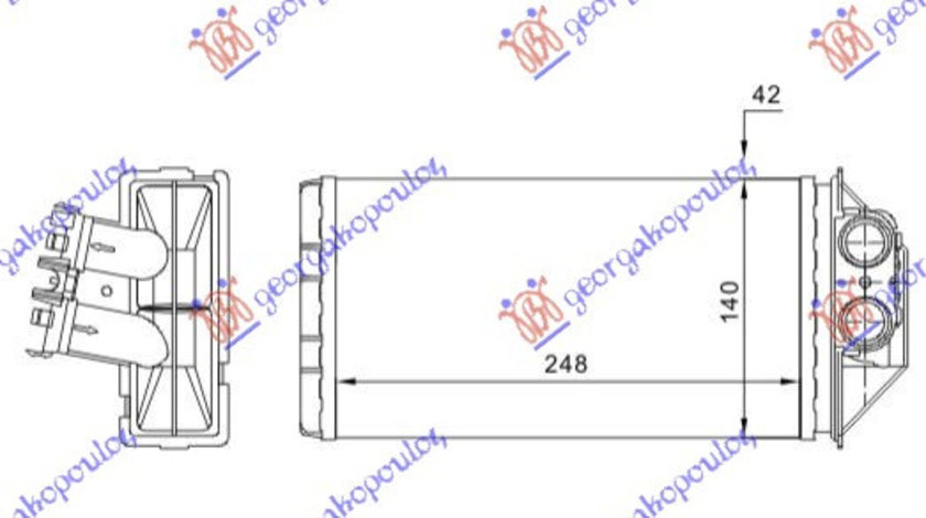 Calorifer Caldura - Peugeot 307 2001 , 6448k4