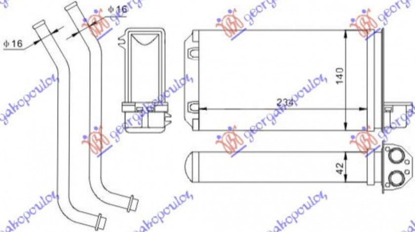 Calorifer Caldura - Peugeot 309 1986 , 644851