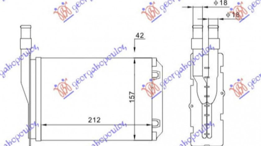 Calorifer Caldura - Renault 5 Super 85-95, 7701027078